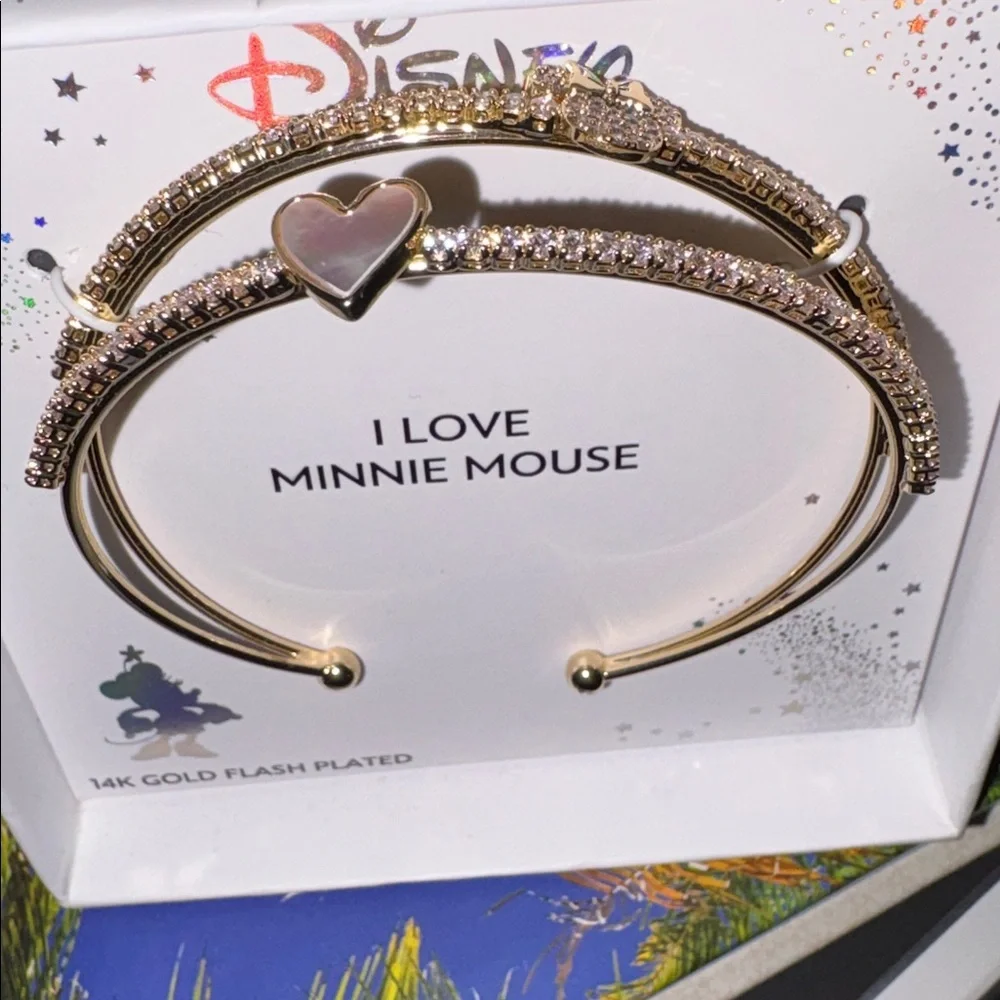 Disney 14K Gold Flash Plated Minnie Mouse Bracelet - Picture 6 of 6
